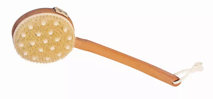 Brosse bain manche démontable avec poils de sanglier