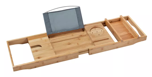 Plateau de baignoire extensible bambou
