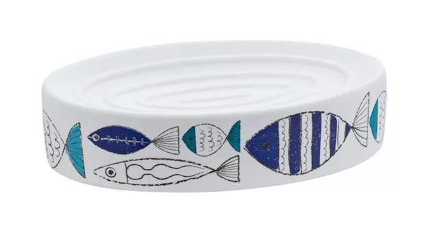 Seifenschale Marmara weiss/blau